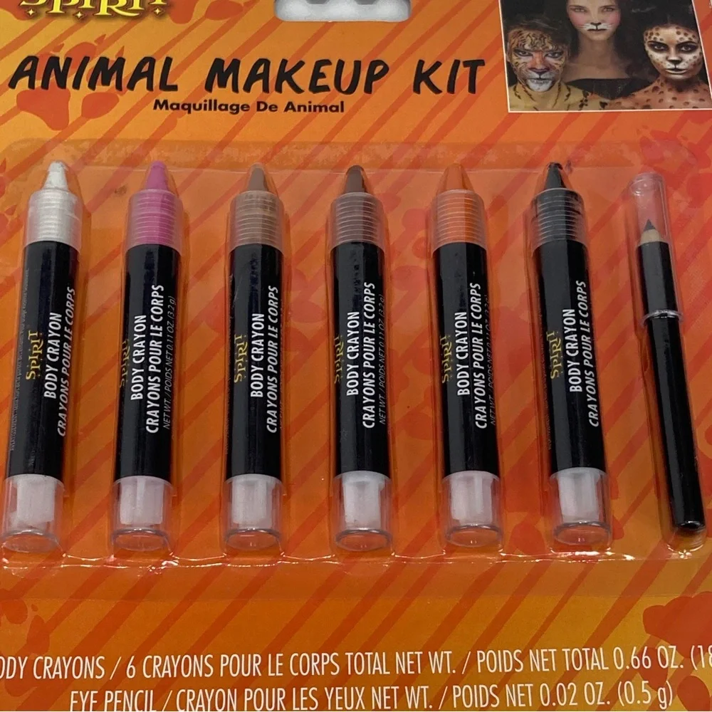 spirit Animal Makeup Kit Six body crayons, one eye pencil